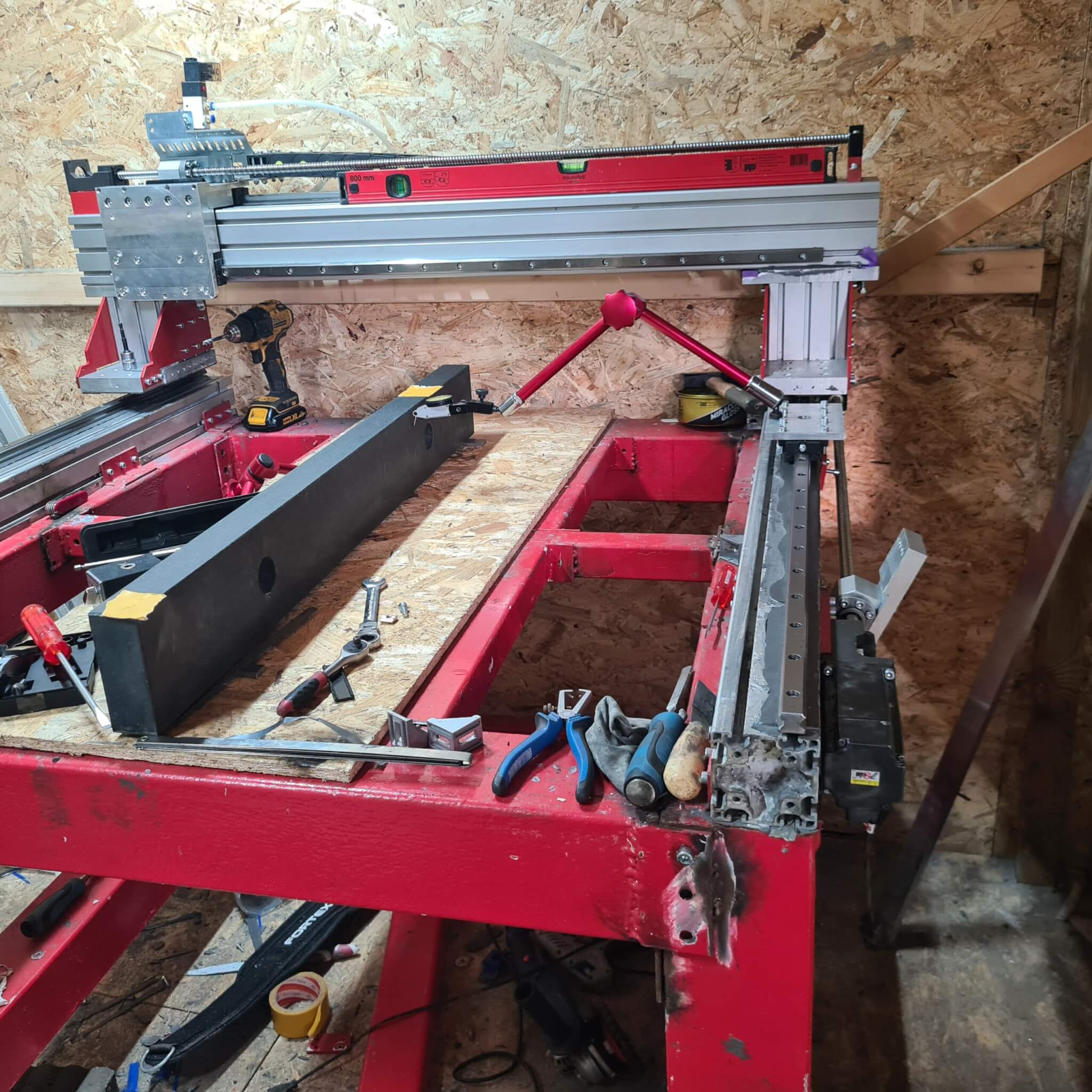 levelling diy cnc gantry tube
