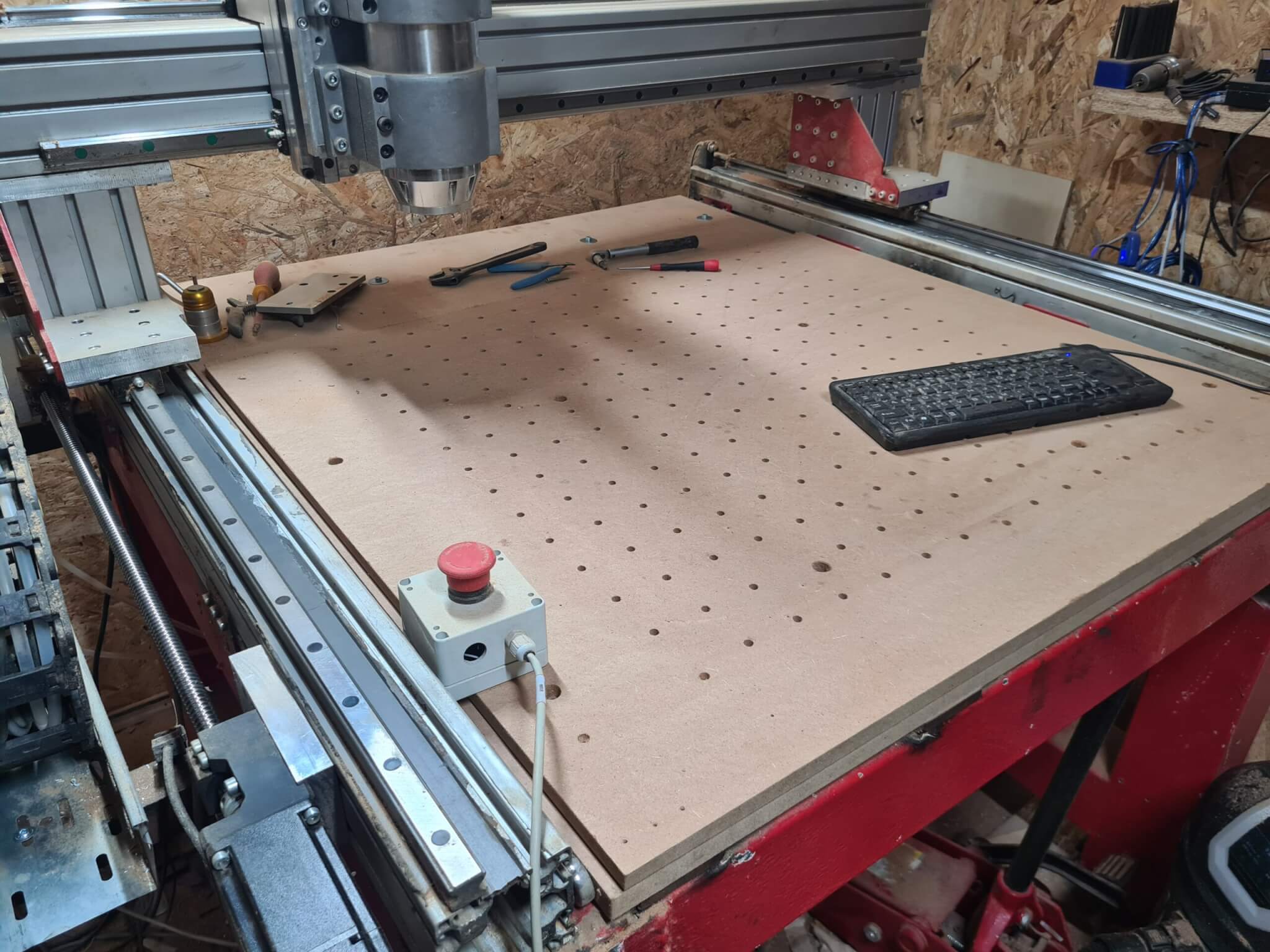 mightymill diy cnc wasteboard facing
