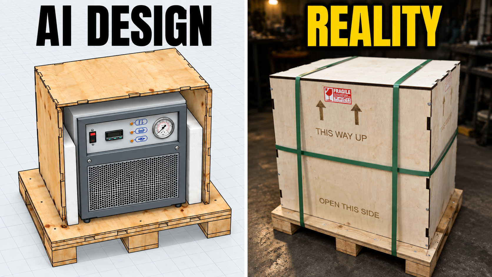 I Built a Shipping Crate with AI and Laser Cutting (Mechanical Slop??)